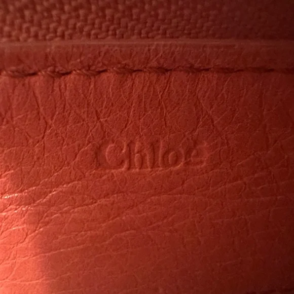 Chloe Orange Leather Wallet
